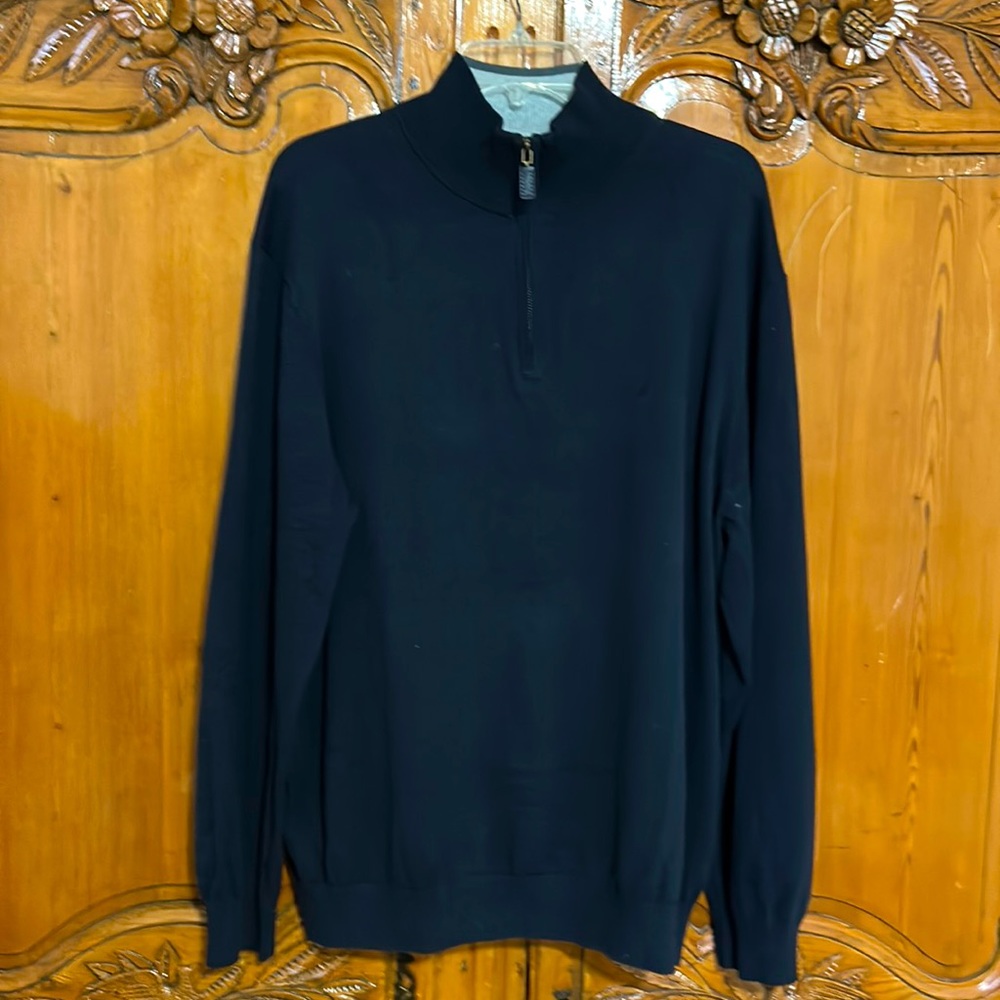 Nautical Dark Navy Classically Simple Quarter Zip… - image 1